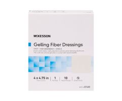 Gelling Fiber Wound Dressing  4 X 4-3/4 Inch Rectangle Sterile