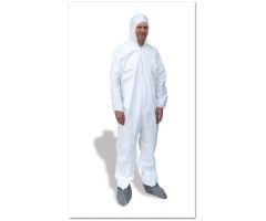 Cleanroom Coverall with Hood and Boot Covers Suntech 4X-Large White Disposable NonSterile