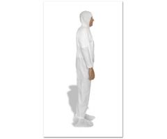 Cleanroom Coverall with Hood and Boot Covers X-Large White Disposable Sterile