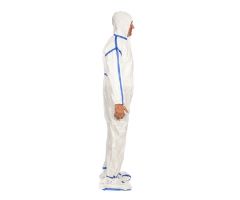Cleanroom Coverall with Hood and Boot Covers Regular White Disposable Sterile