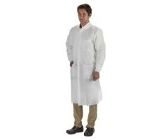 Lab Coat LabMates White Small Knee Length Disposable