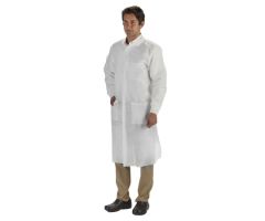 Lab Coat LabMates White 5X-Large Knee Length Disposable