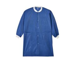 Lab Coat LabMates Blue Small Knee Length Disposable