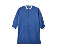 Lab Coat LabMates Blue 3X-Large Knee Length Disposable