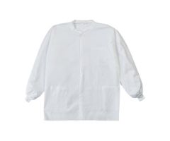 Lab Jacket LabMates White Medium Hip Length Disposable CS