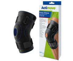 Hinged Knee Brace Actimove Sports Edition 2X-Large Pull-On / D-Ring / Hook and Loop Strap Closure 22 to 24 Inch Thigh Circumference Left or Right Knee