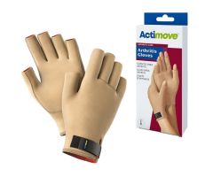 Compression Gloves Actimove  Open Finger Large Wrist Length Hand Specific Pair