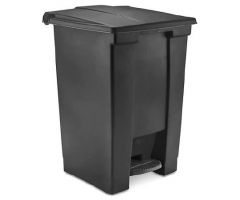 CAN, TRASH STEP-ON HEAVY-DUTY W/FT PEDAL RUBBERMAID BLK 12GL
