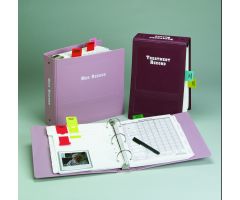 Treatment Record Imprinted Ringbinder - 2" Side Open 3-Ring, Burgundy