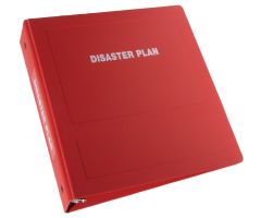 Disaster Plan Imprinted Ringbinder - 2-1/2" Side Open 3-Ring, Red