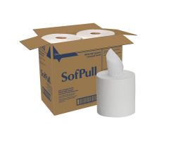 SofPull Center Pull Towel Roll Disposable Paper 1 Ply 7.8 in x 15 in Wht 4Rl/Ca