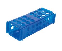 4-Way Test Tube Rack 60 Place 13 X 75 mm / 13 X 100 mm / 16 X 100 mm / 16 X 125 mm / 17 X 120 mm Blue 2-4/5 X 3-4/5 X 9-1/8 Inch