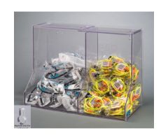 Eyewear  Ear Plug Dispenser Clear Plastic Manual Wall Mount
