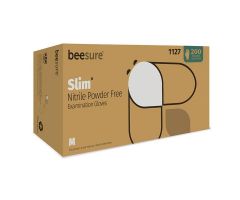 BeeSure Slim Nitrile Exam Gloves X-Small White Non-Sterile, 200/Box