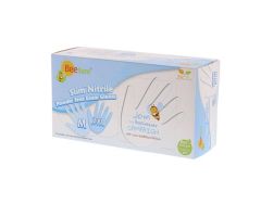 BeeSure Slim Nitrile Exam Gloves Medium White Non-Sterile, 200/Box