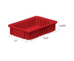 Divider Box 16.5Lx11Wx 3.625 Red Ea Ea