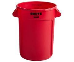 WASTE CAN, BIOHAZARD RED 32-55GL