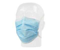 Surgical Mask FluidGard  160 Anti-fog Foam Pleated Tie Closure One Size Fits Most Blue NonSterile ASTM Level 3 Adult