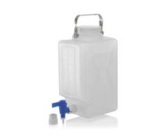 Carboy with Spigot Nalgene Rectangular PPCO / Polypropylene 9 Liter