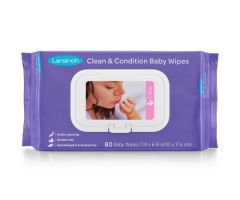 Baby Wipe Lansinoh Clean & Condition Soft Pack Lanolin Scented 80 Count