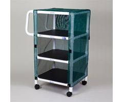 Multi Purpose Cart  3 Shelf with Forest Green Mesh Cover
