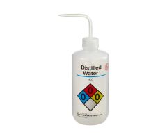 Safety Wash Bottle Nalgene Right-to-Know Distilled Water Label / Narrow Mouth LDPE / Polypropylene 500 mL (16 oz.)