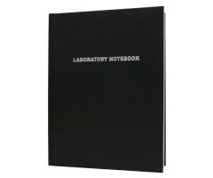 Lab Notebook 8-3/5 X 11 Inch, Black, Grid Format, 100 Pages