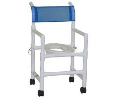 Shower chair 18" closed front seat folding capacity