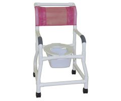 Shower chair 18" open front seat  wider bottom base