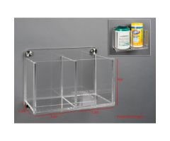Wipe Tub Holder DECO Clear Acrylic Manual 2 Wipe Canisters Wall Mount