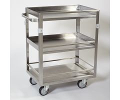Stainless Steel Cart w Guard Rail 