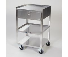 Stainless Steel Utility Cart with Drawer 