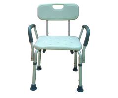 Bath Bench Adj Ht. w/Back-KD w/Remov Padded Arms (Drive)