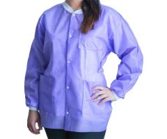 Lab Jacket FitMe Purple Large Hip Length Disposable