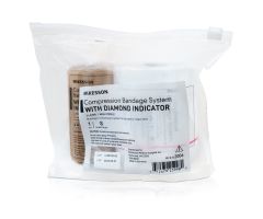 2 Layer Compression Bandage System  4 Inch X 7-1/10 Yard / 4 Inch X 6-9/10 Yard Self-adherent Closure Tan / White NonSterile