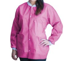 Lab Coat FitMe Raspberry Pink Medium Knee Length Disposable