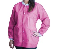 Lab Coat FitMe Raspberry Pink 2X-Large Knee Length Disposable