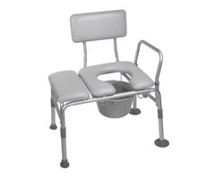 Drive Medical  Padded Seat Transfer Bench w/ Commode Opening