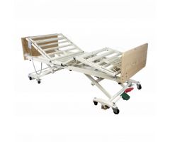 DB300 Bariatric LTC 5 Function Low Bed - Wood Boards - Cherr, w/ Pivot Bar