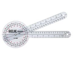Baseline 360 degree clear plastic goniometer, 12 inches (25 each)