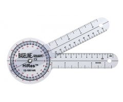 Baseline HiRes 360 degree clear plastic goniometer, 8 inches (25 each)