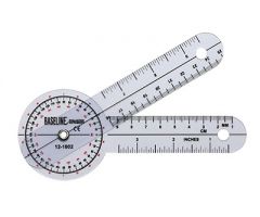 Baseline 360 degree clear plastic goniometer, 6 inches