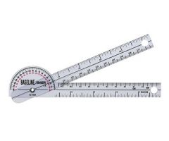 Baseline 180 degree clear plastic pocket goniometer, 6 inches (25 each)