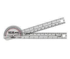 Baseline HiRes 180 degree clear plastic pocket goniometer, 6 inches (25 each)