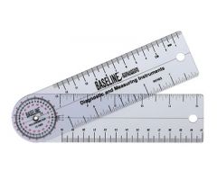 Baseline 360 degree clear plastic rulongmeter, 6 inches (25 each)