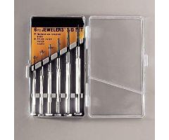 Precision Screwdriver Set 1/32, 3/64, 5/64, 1/8 Inch Flat Tops and No. 0, No. 1 Phillips Head