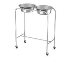 STAND, SOL DBL 7QT BASINS W/H-BRACE 34"X28"