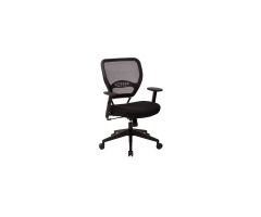 AirGrid Mid-Back Mesh Chair Black Frame Black Fabric Ea