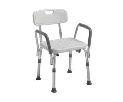Drive Medical Knock Down Bath Bench w/ Back and Padded Arms