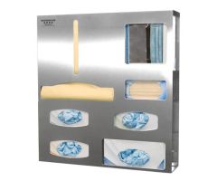 Protective Apparel Dispenser Silver Stainless Steel Ea